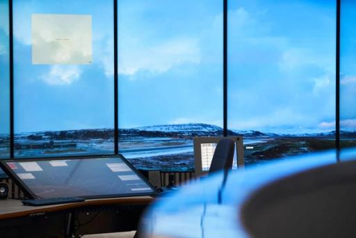 Dette er ikke utsikten fra et kontrolltårn – men fra det eksterne kontrollsenteret. Foto: Avinor