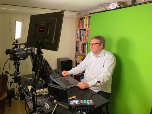 Bernt Reitan Jenssens hjemmekontor. Foto: Ruter