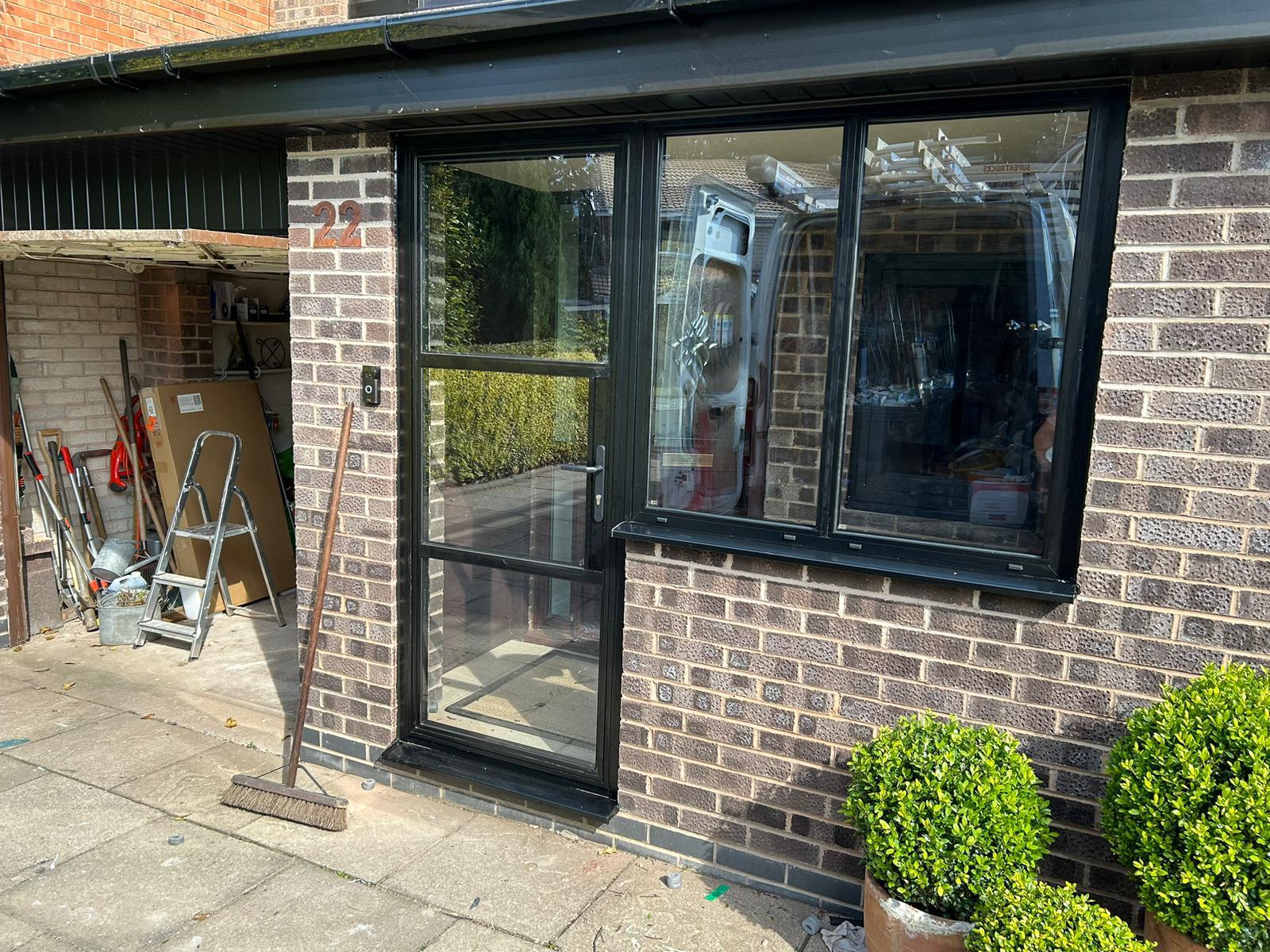 Stunning Window and Door Upgrade in Knutsford: Smooth Black and Crittall Aluminium Excellence