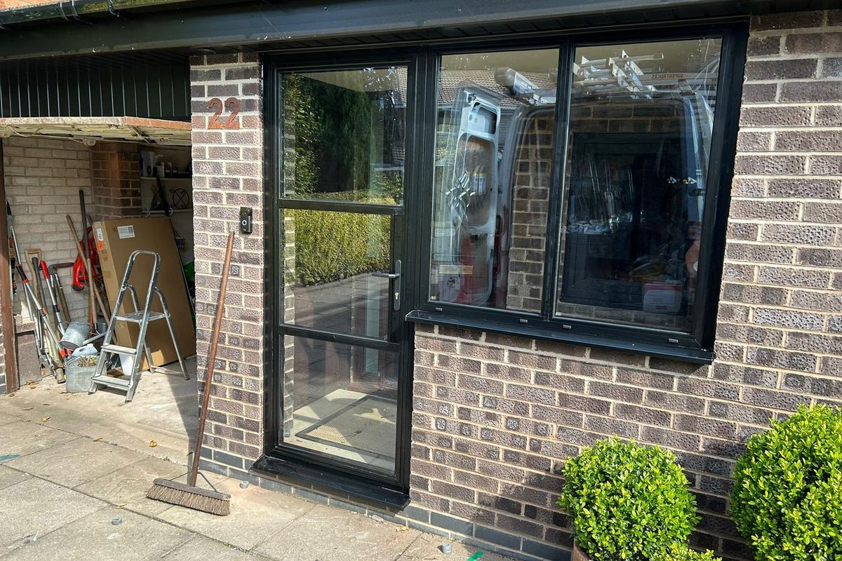 Stunning Window and Door Upgrade in Knutsford: Smooth Black and Crittall Aluminium Excellence