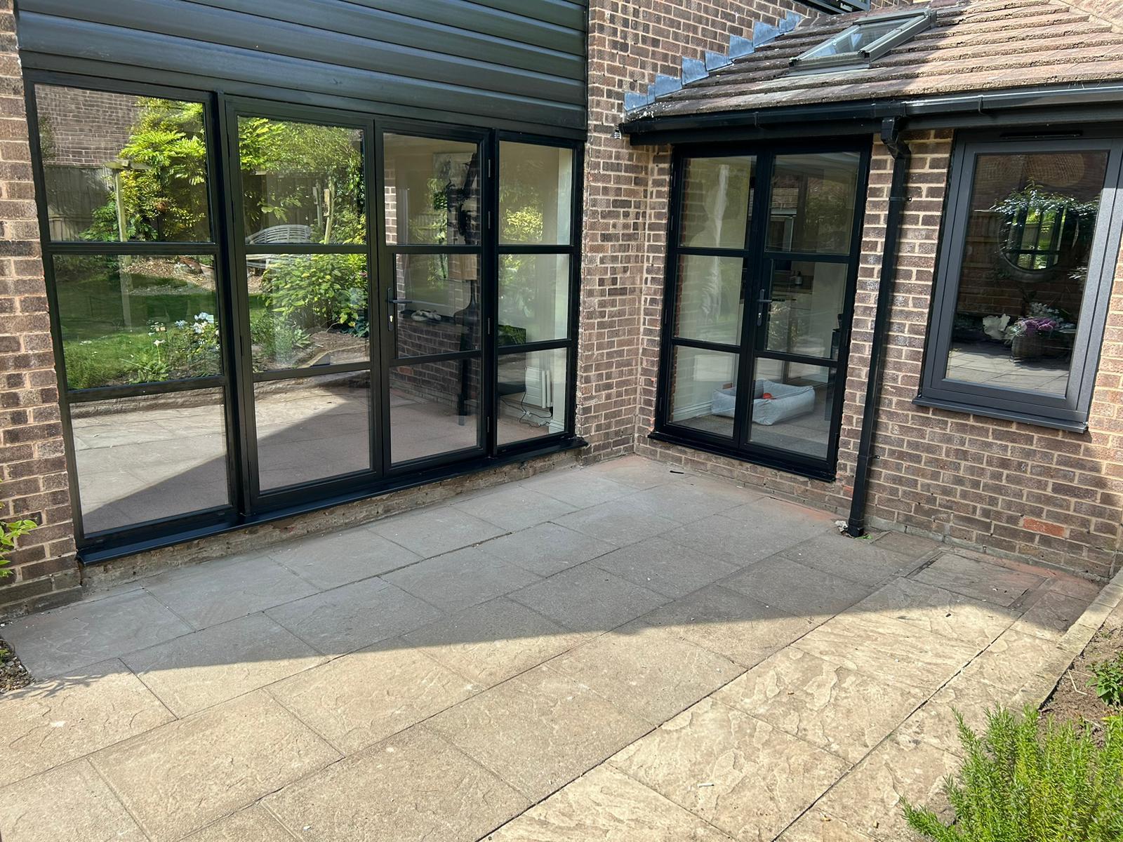Stunning Window and Door Upgrade in Knutsford: Smooth Black and Crittall Aluminium Excellence