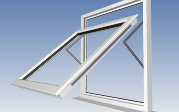 Rehau casement upvc push out white window 1000x1000