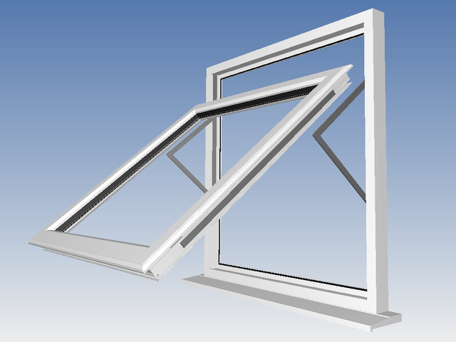 Rehau casement upvc push out white window 1000x1000