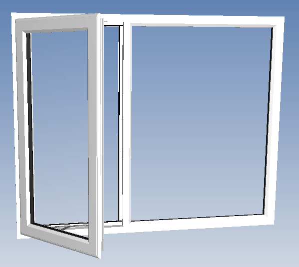 Rehau casement upvc white window 1500x1200