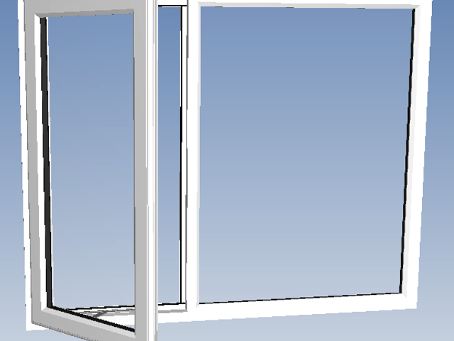 Rehau casement upvc white window 1500x1200