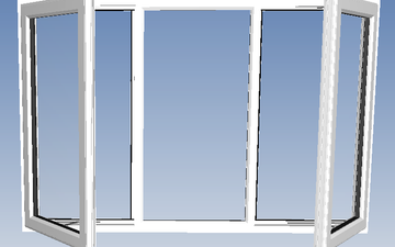 Rehau casement upvc white window 1800x1200