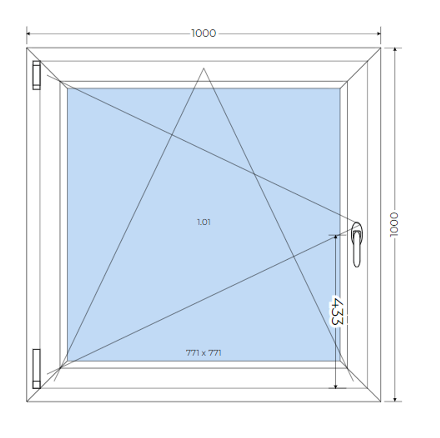 Tilt&turn white double glazing window