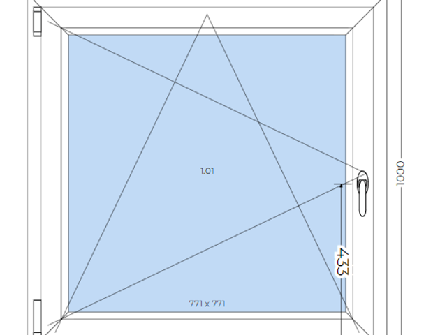 Tilt&turn white double glazing window