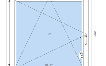Tilt&turn white double glazing window