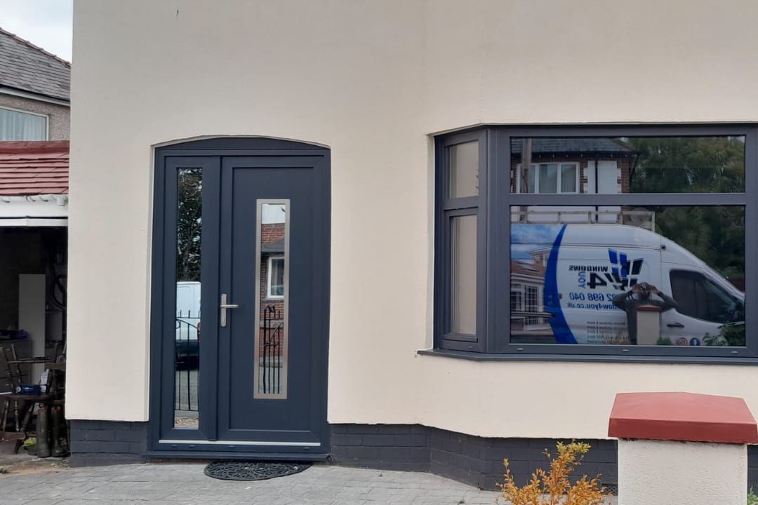 Aluplast Ideal 4000 Anthracite Doors 1380x2320