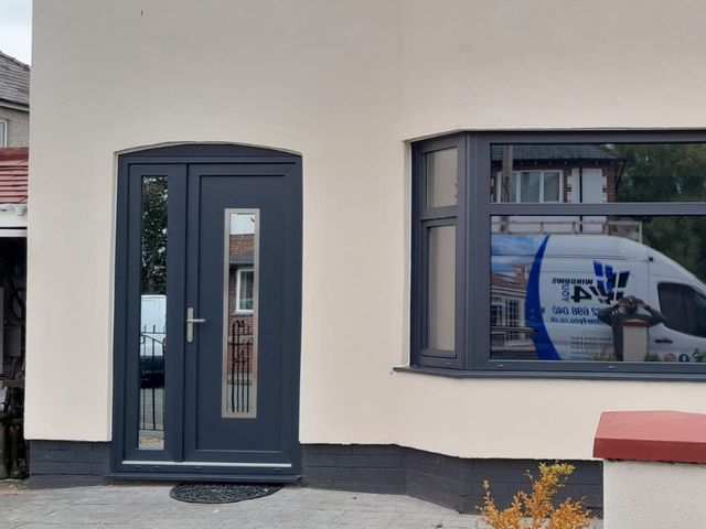 Aluplast Ideal 4000 Anthracite Doors 1380x2320