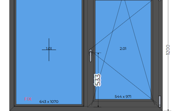 Tilt&turn anthracite triple glazing 40mm window