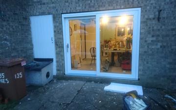 White tilt and slide door triple glazed 2200x2100