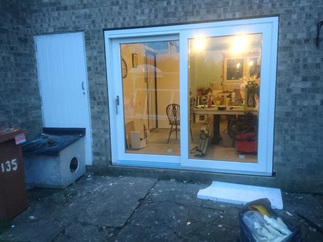 White tilt and slide door triple glazed 2200x2100