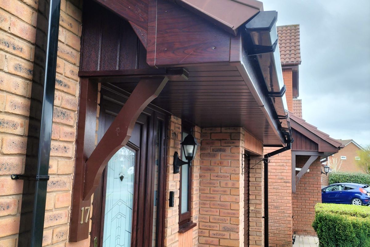 Rhyl Rosewood fascia and soffits UPVC Installation by Windows4You