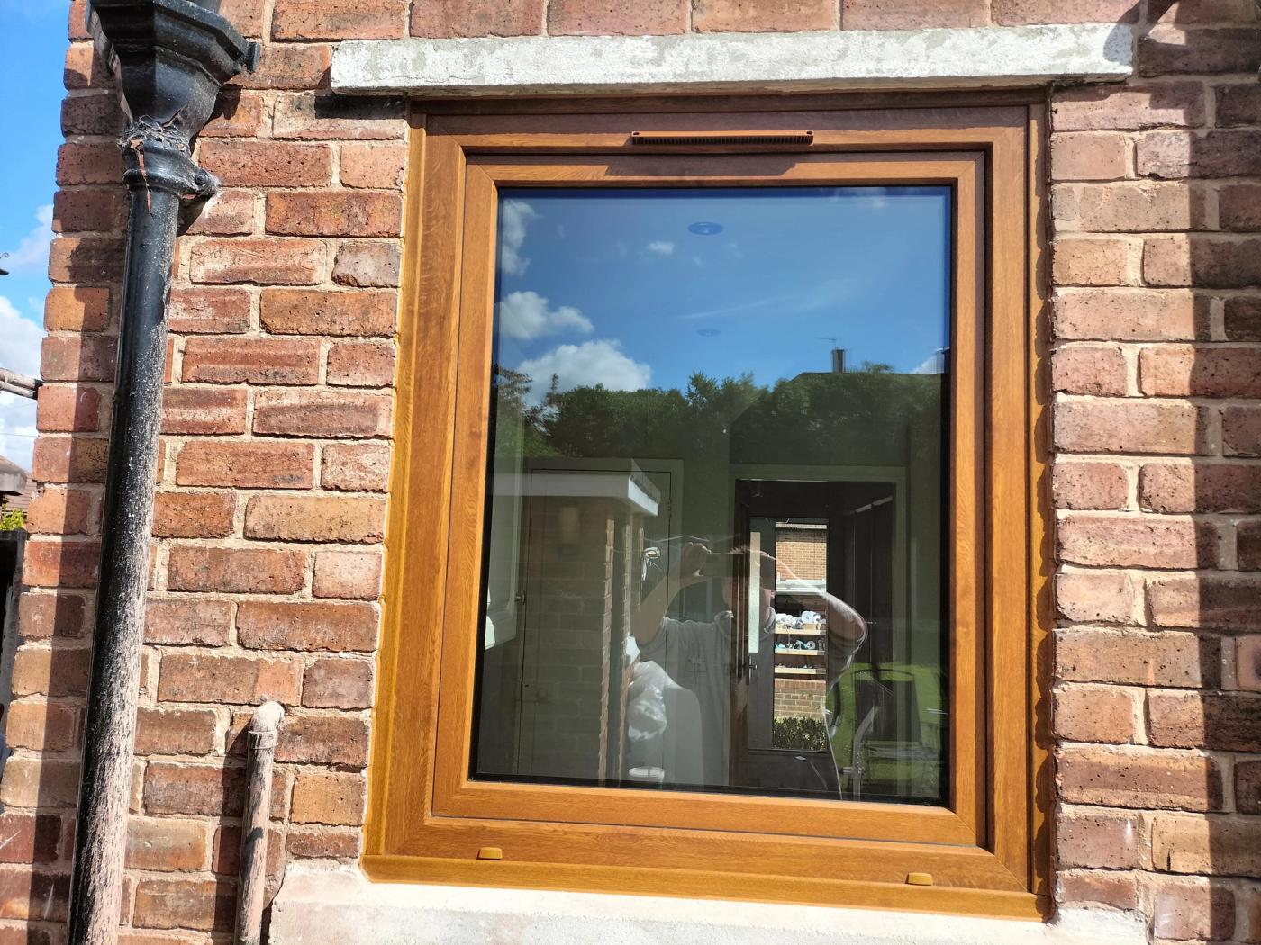 Golden oak tilt&turn window 1000x1300