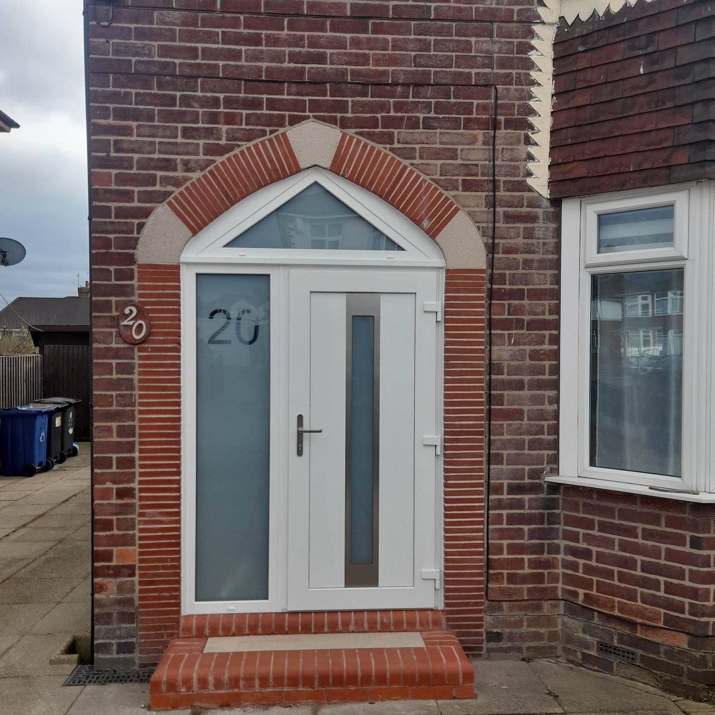 Upvc front door with sidelight 1400x2350