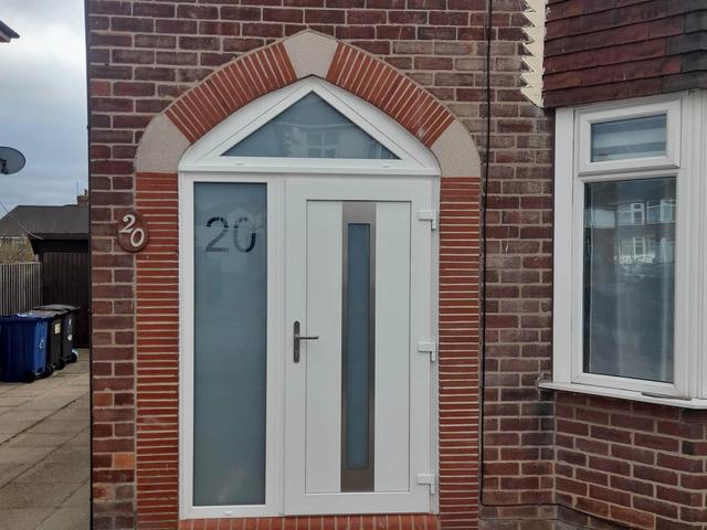 Upvc front door with sidelight 1400x2350