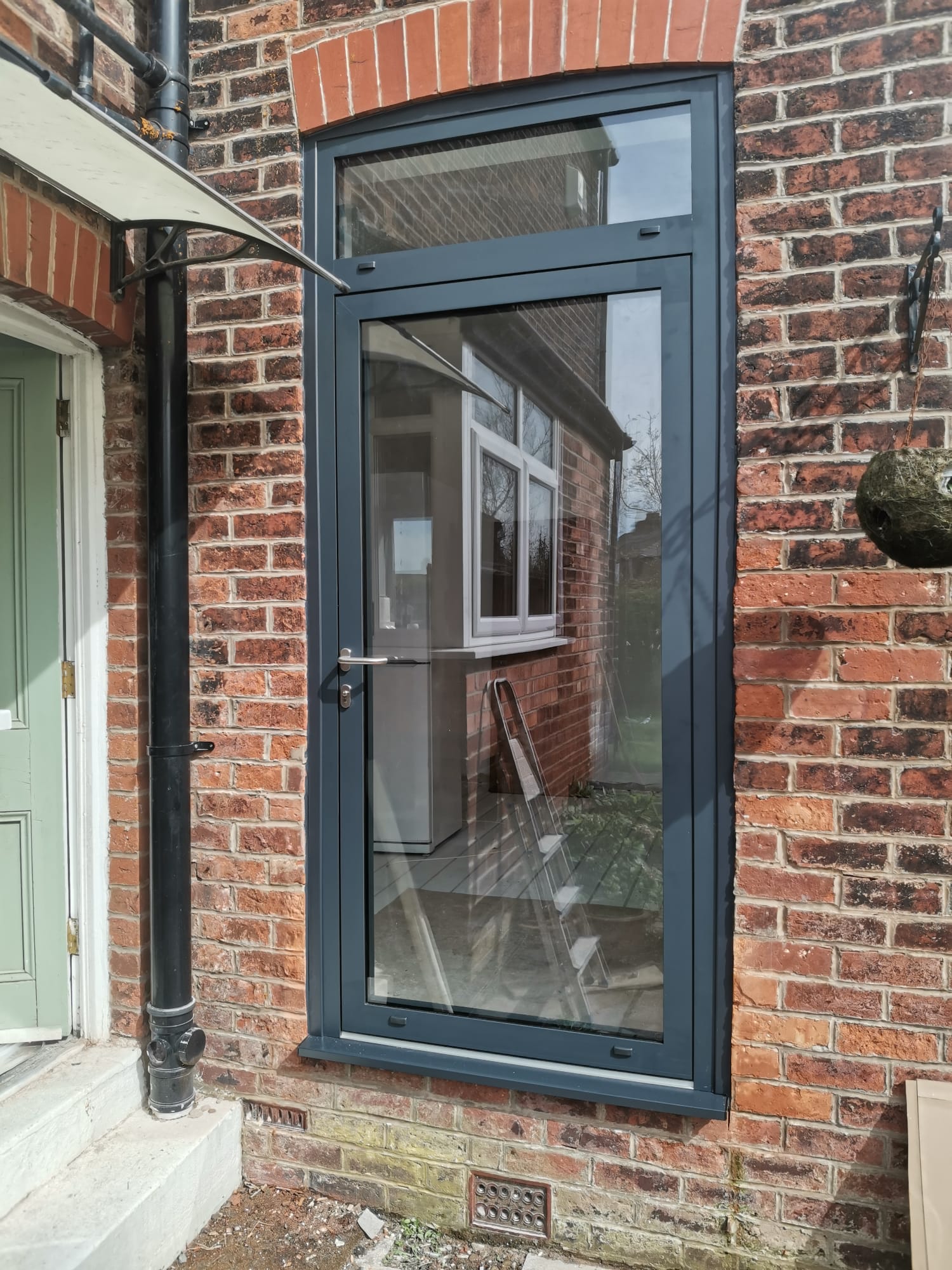 anthracite grey aluminium door 1100x2400