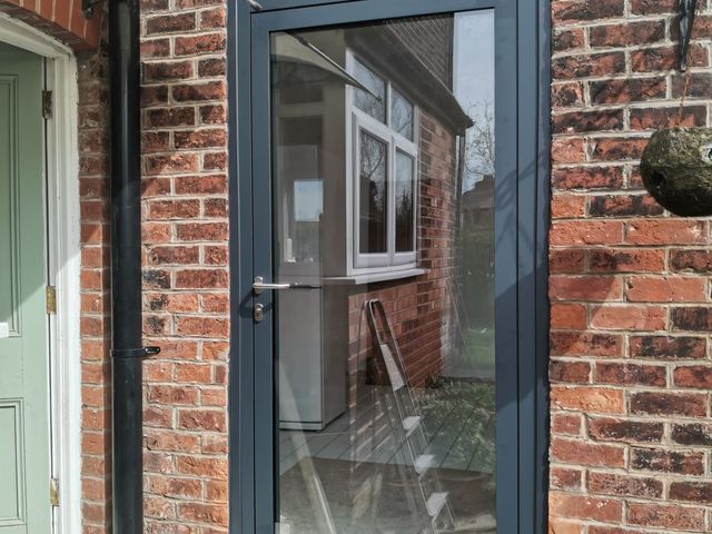 anthracite grey aluminium door 1100x2400