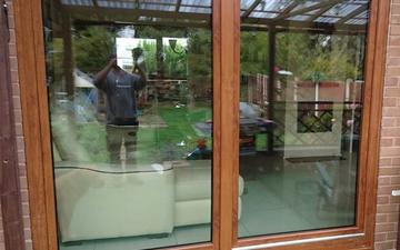 Golden Oak tilt and slide door 2700x2200