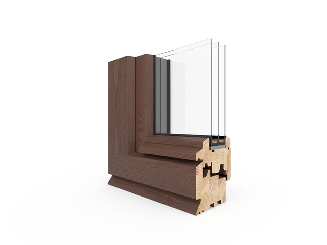 Timber tilt&turn hard wood, oak window 1000x1000
