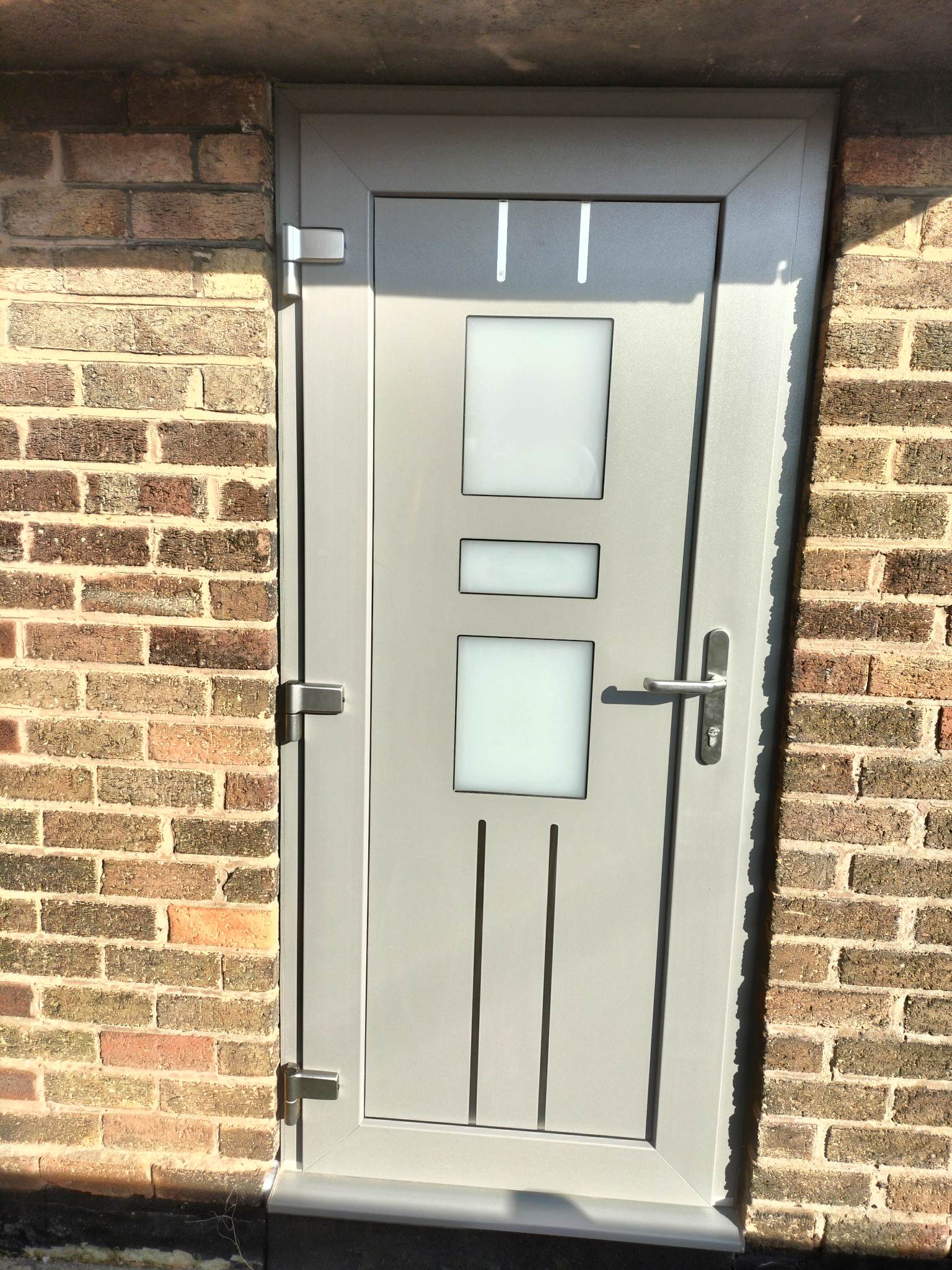 Light grey Upvc door 900x2100