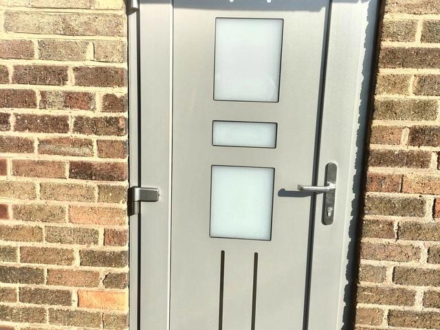 Light grey Upvc door 900x2100