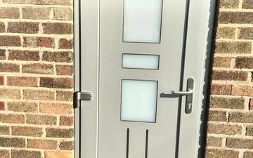 Light grey Upvc door 900x2100