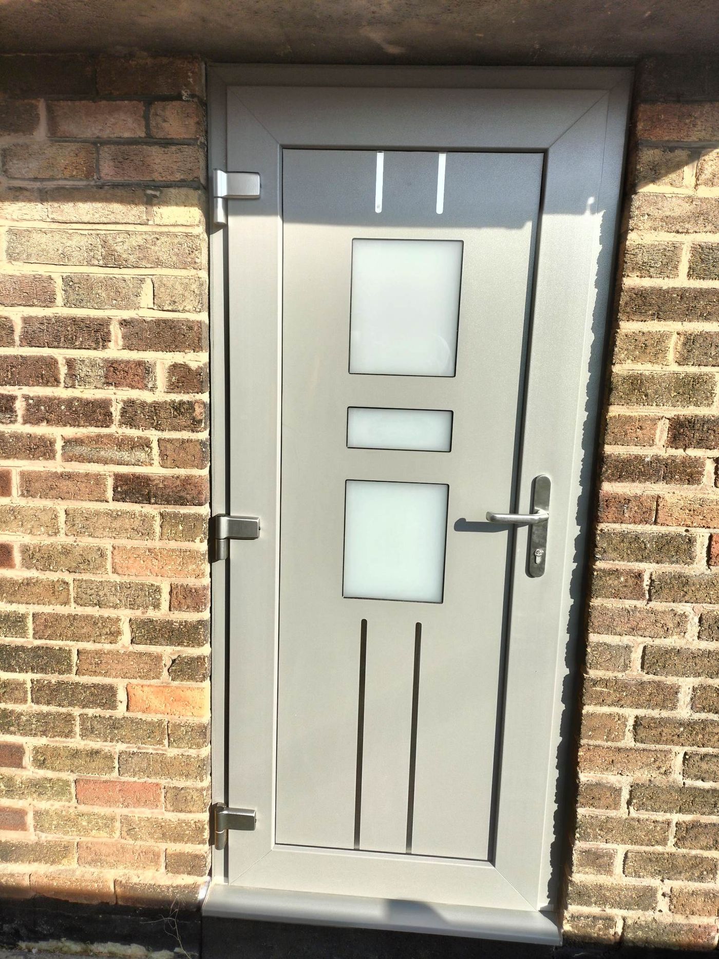 Light grey Upvc door 900x2100