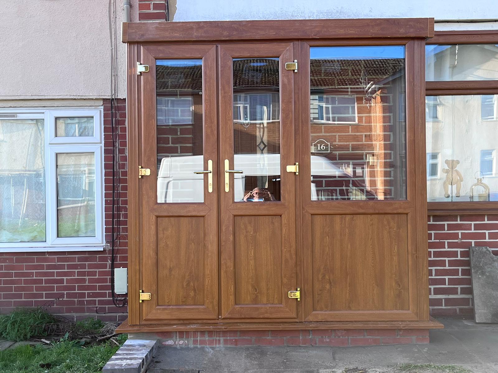 Unleashing a New Era of Home Aesthetics in Crewe: The Mastery of Golden Oak UPVC Porches by Windows4You