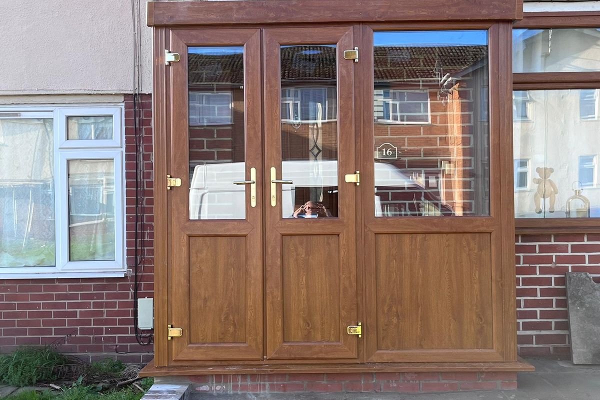 Unleashing a New Era of Home Aesthetics in Crewe: The Mastery of Golden Oak UPVC Porches by Windows4You
