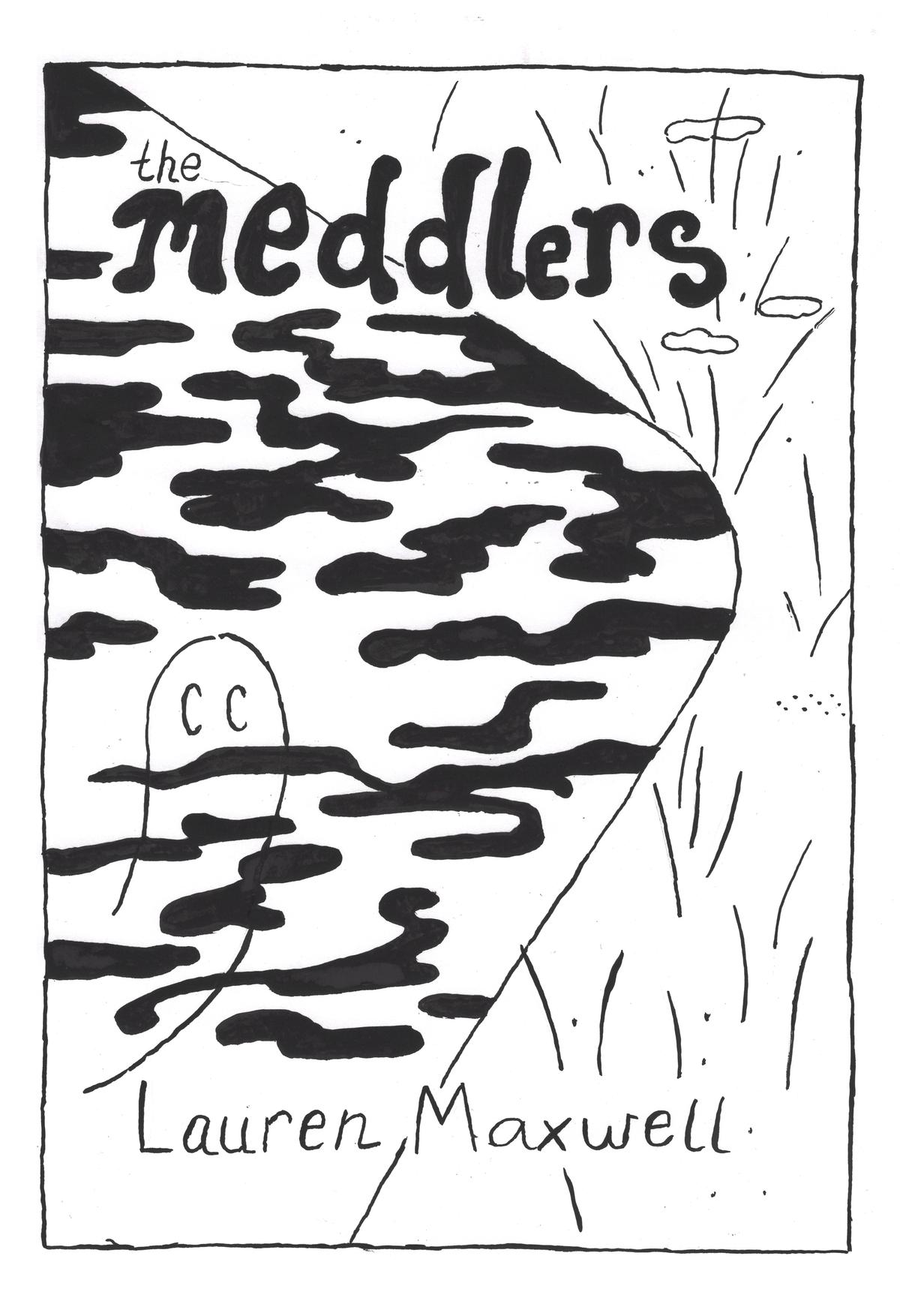 Cover-The Meddlers: abstract smoke pattern on grass 