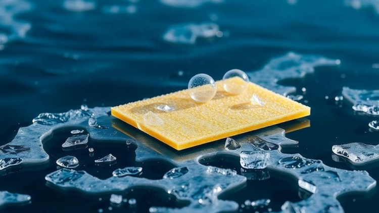 Floating polymer sponge enhances solar hydrogen production with ice-templated design