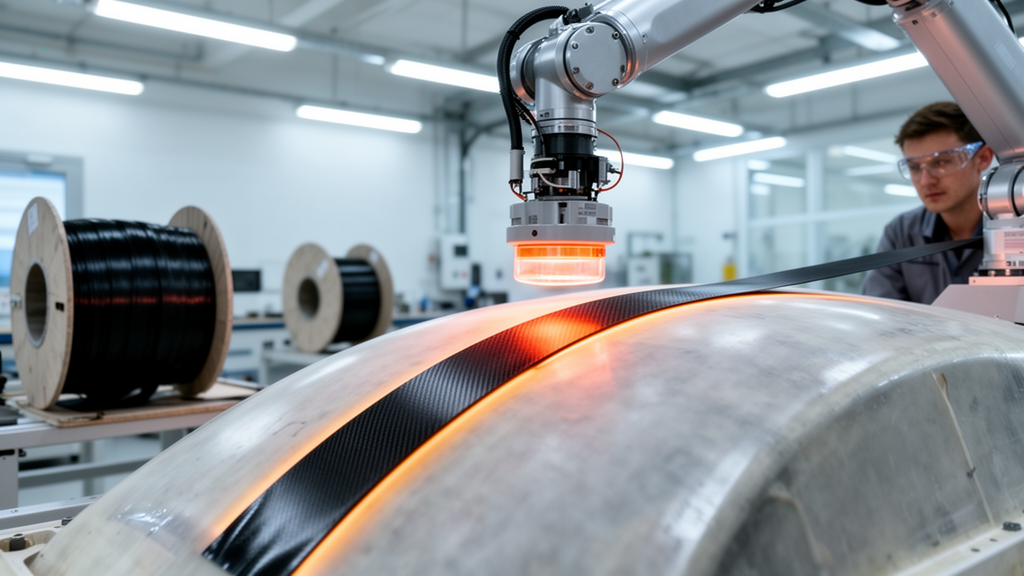 Infrared-heated robot creates stronger carbon fiber composites