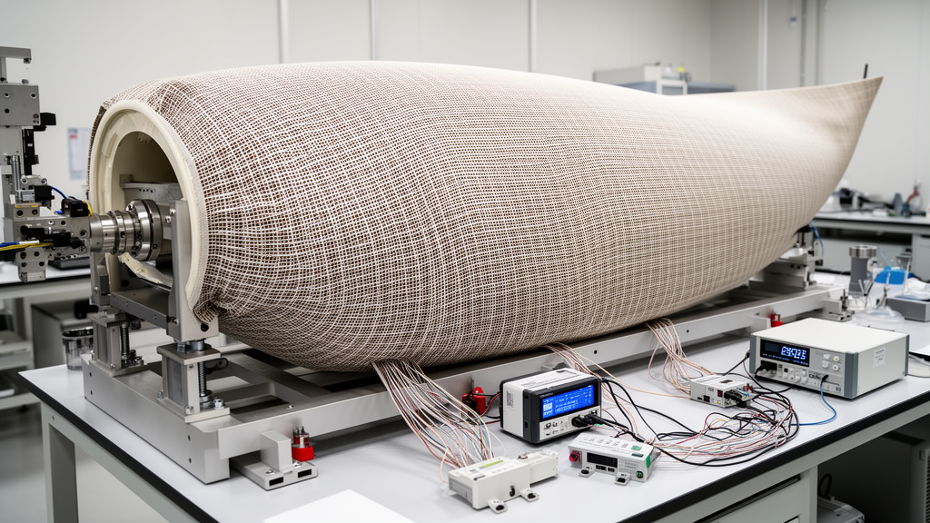 Large-area textile-based piezoresistive sensor array developed
