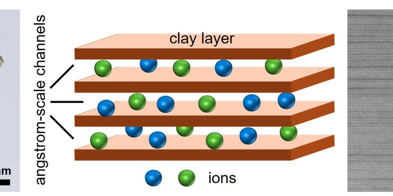 Natural clay channels exhibit responsive ion transport at the angstrom scale