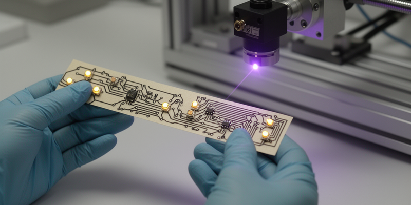 Ultraviolet laser creates flexible circuits from waste materials
