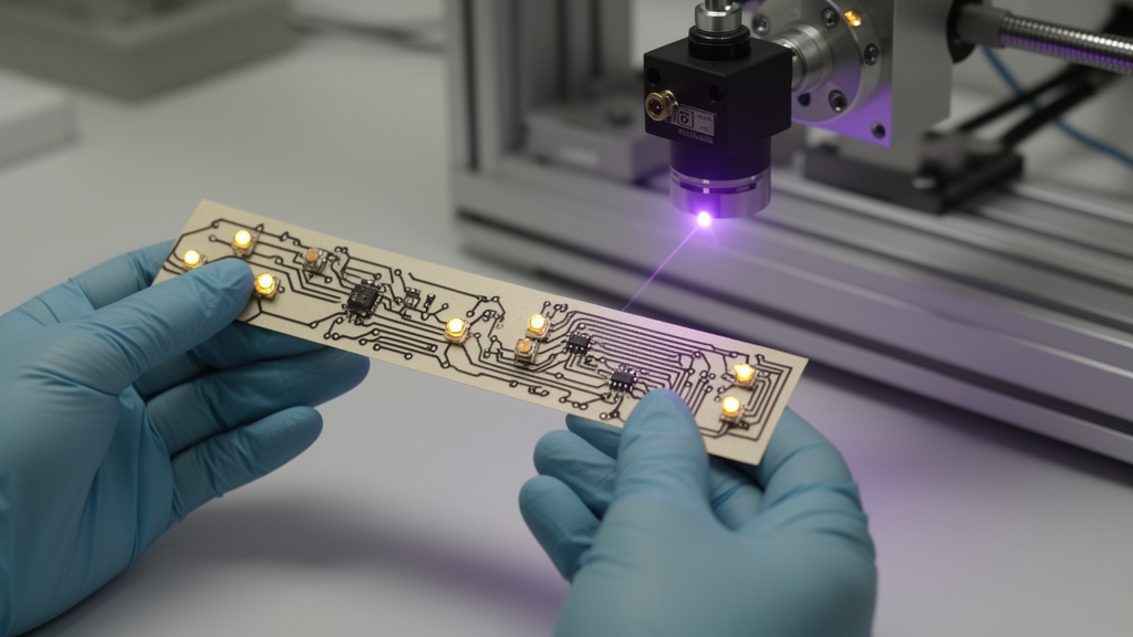 Ultraviolet laser creates flexible circuits from waste materials