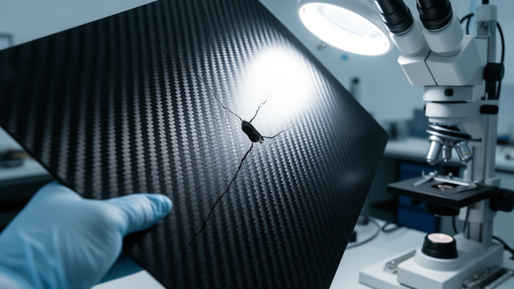 Hidden flaws in carbon-fibre composites: how tiny defects decide outcomes