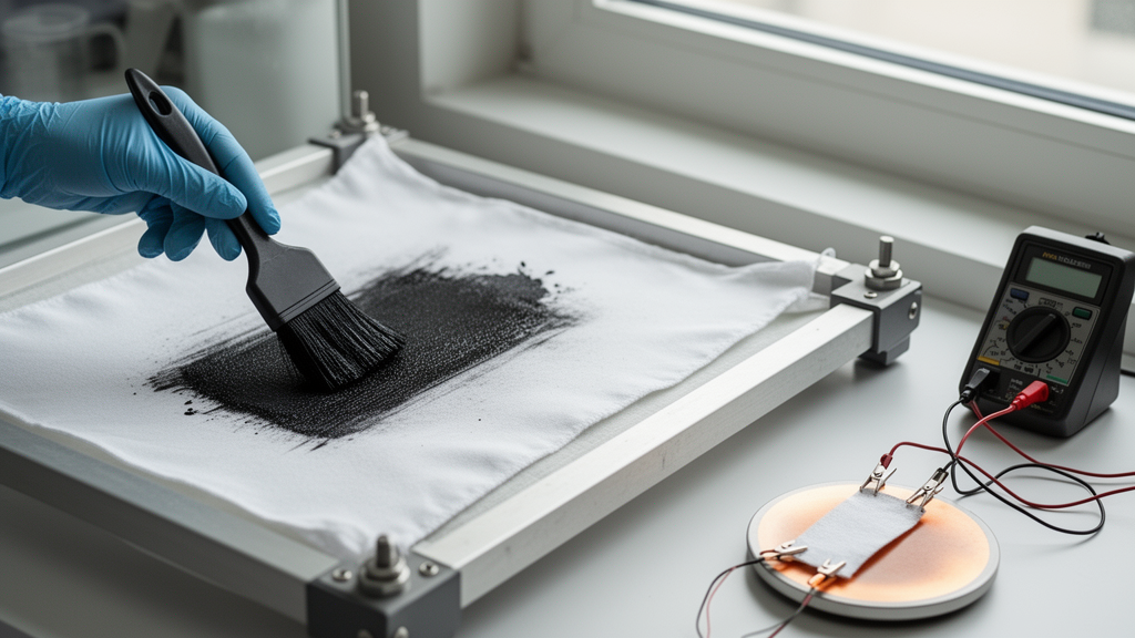 Carbon nanofiber inks convert cotton fabric into n-type thermoelectric
