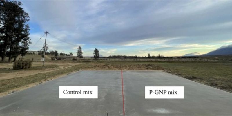 Real-world trial of graphene nanoplatelet-modified ready-mix concrete