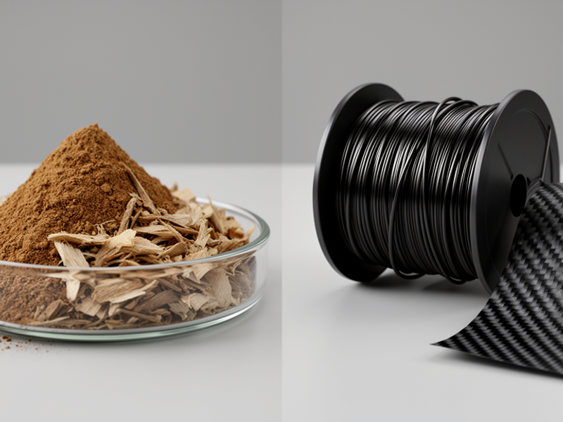 Paper and biofuel waste converted into strong, affordable carbon fiber