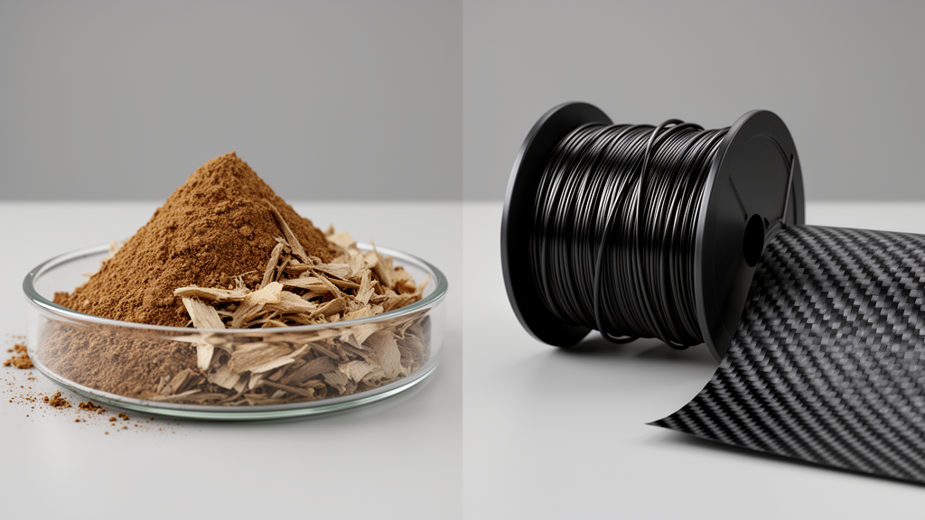Paper and biofuel waste converted into strong, affordable carbon fiber