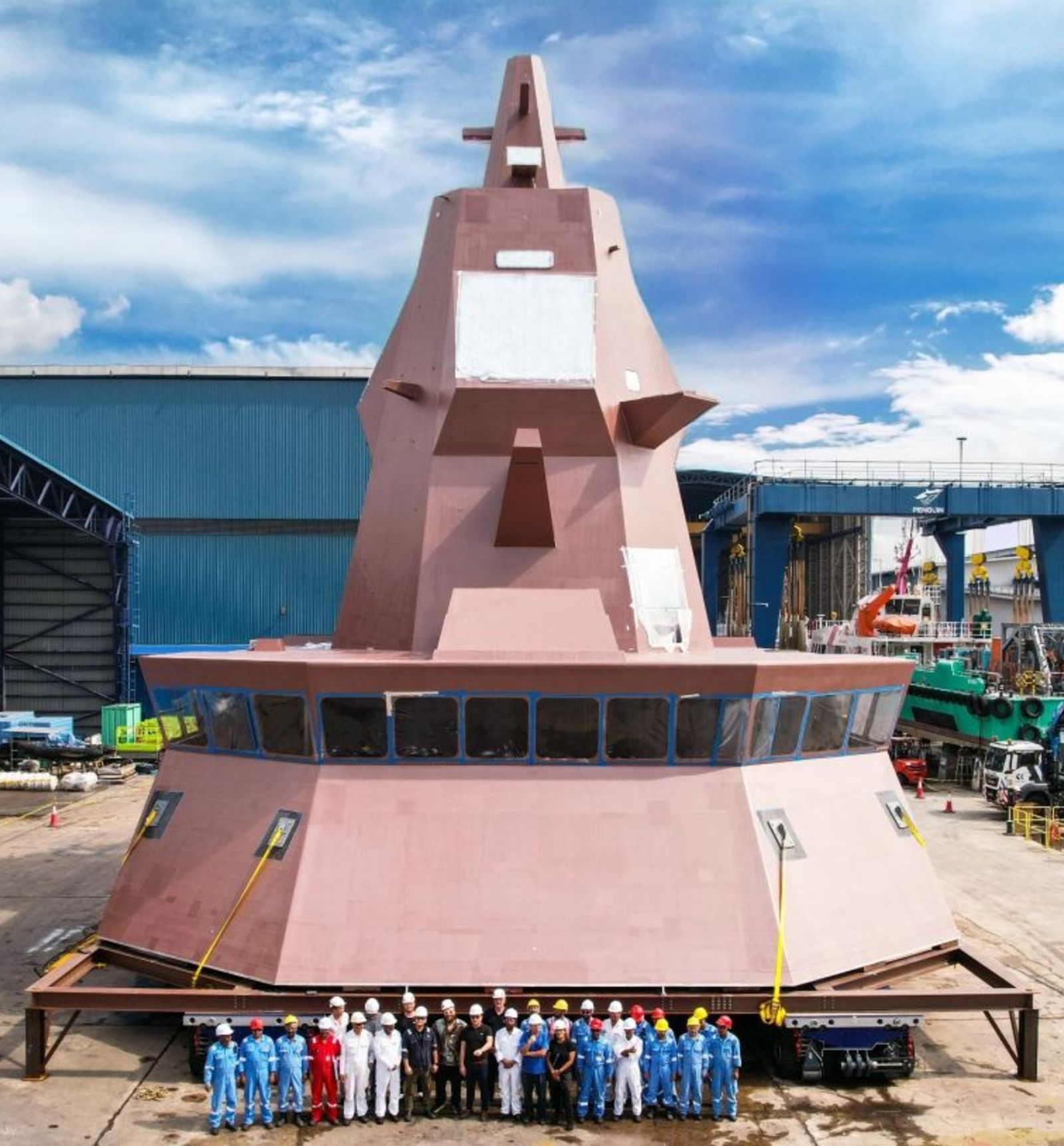 Singapore accepts first composite superstructure for Victory combat ship