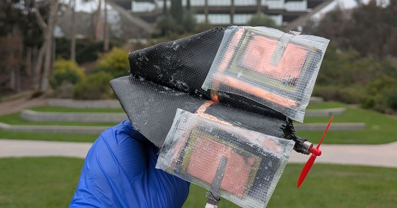 Thin device stores energy, strengthens structures, and is recyclable
