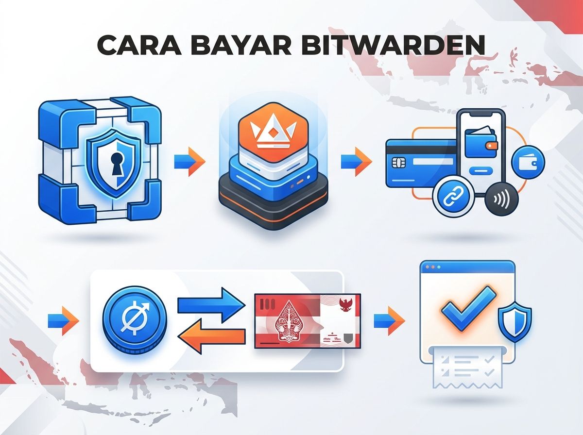 Ilustrasi Cara Bayar Bitwarden Premium di Indonesia: Paket & Total Rupiah