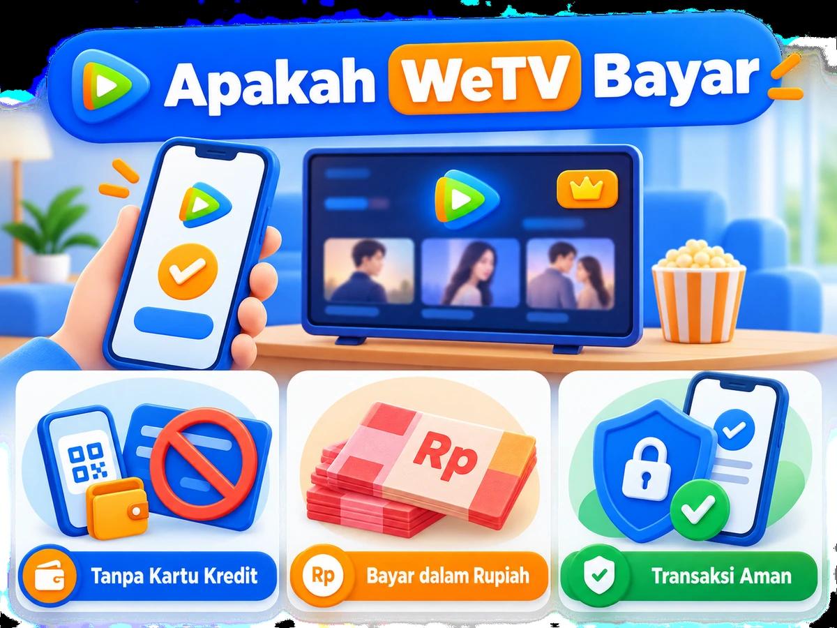 Ilustrasi pembayaran layanan digital dari Indonesia melalui ponsel, perencanaan biaya rupiah, dan konfirmasi transaksi digital yang aman.