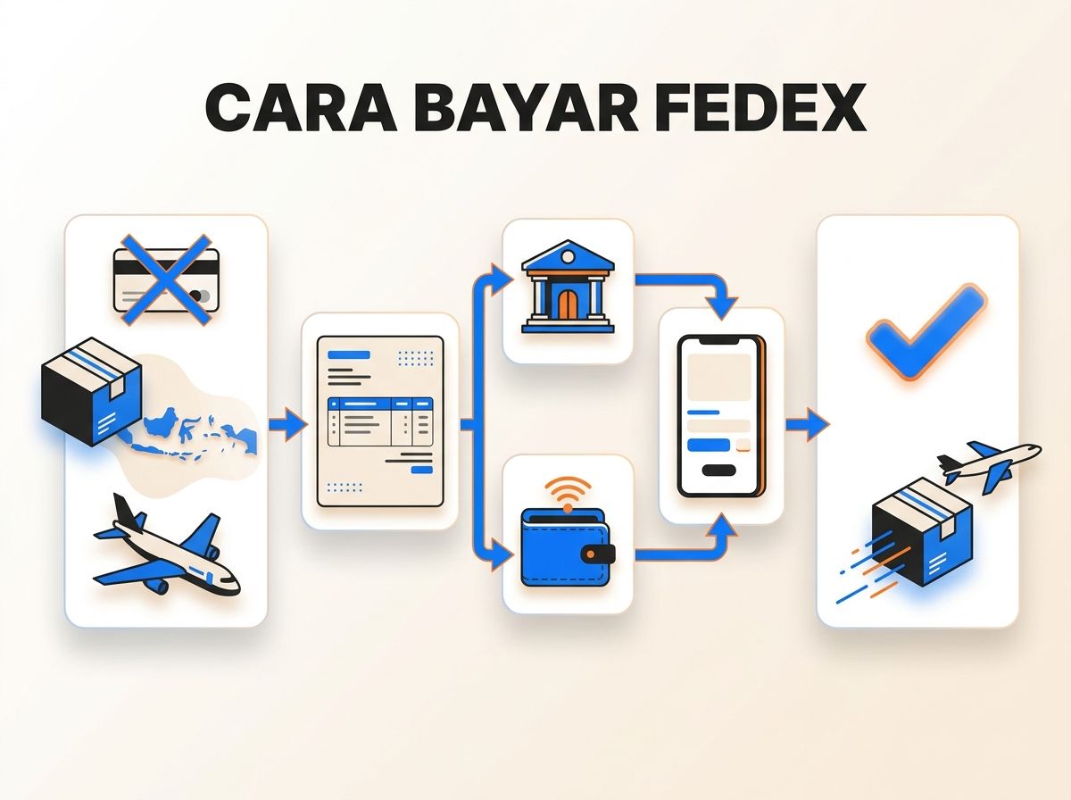 Ilustrasi Cara Bayar FedEx dari Indonesia Tanpa Kartu Kredit