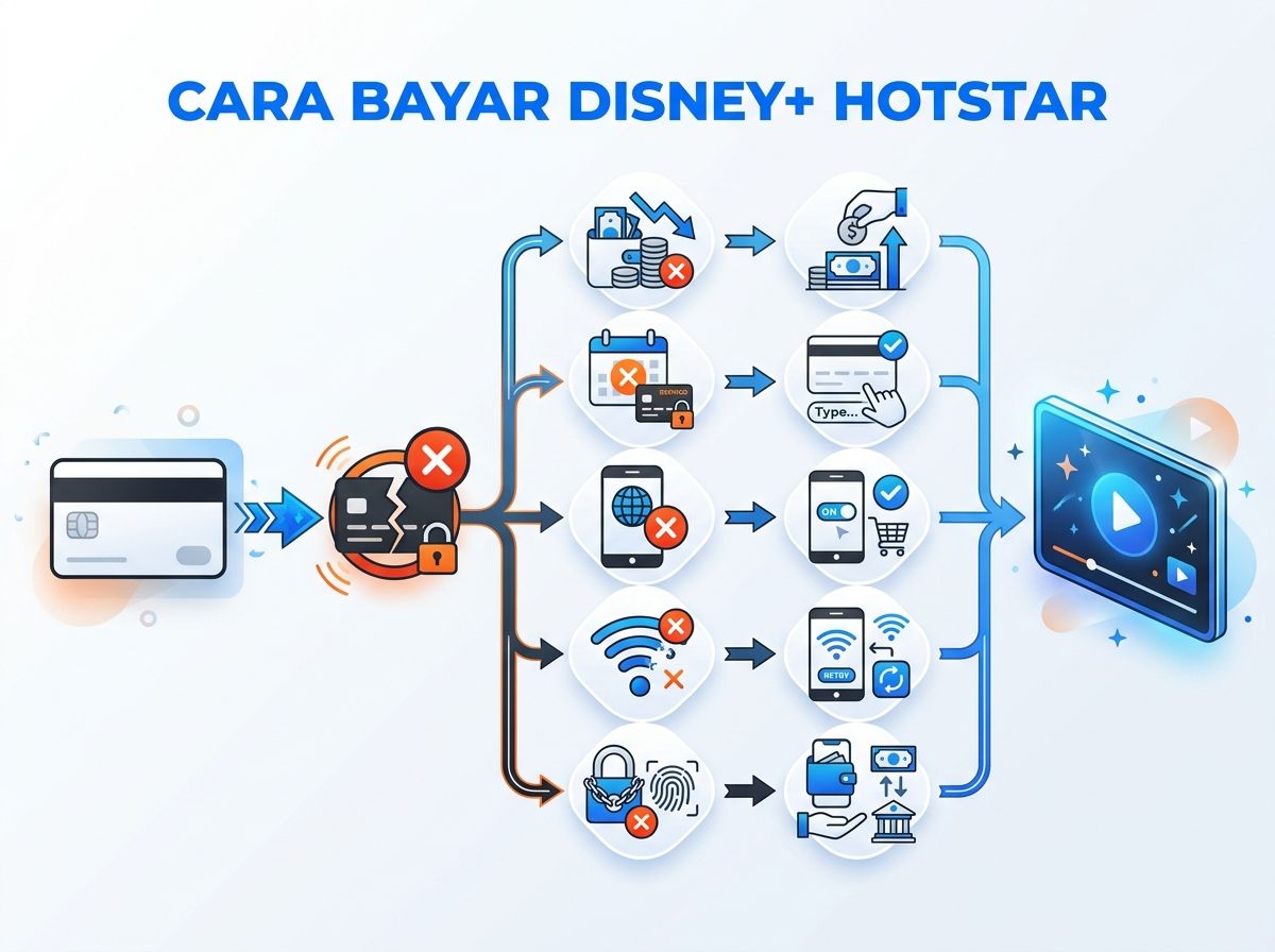 Ilustrasi Disney+ Hotstar Gagal Bayar atau Kartu Ditolak: Penyebab dan Solusi